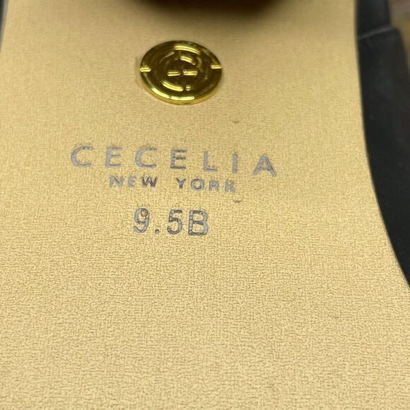 CECELIA NEW YORK Boots Black Leather 3 1/2" Block Heel Pull On women's size 9.5 - Picture 3 of 6